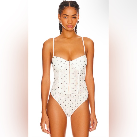 NWT Free People Intimately FP Printed Night Rhythm Corset Bodysuit Size XL - Picture 1 of 13